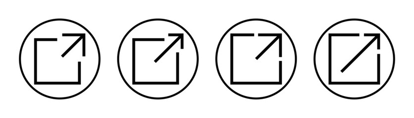 External link icon set illustration. link sign and symbol. hyperlink symbol