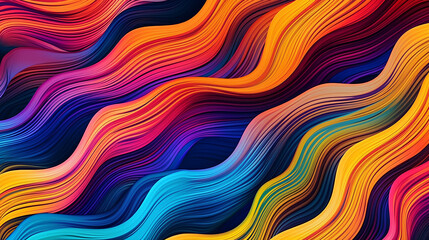 Obraz premium gradient abstract colorful background with waves.Generative ai