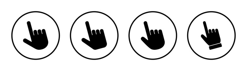 Hand cursor icon set illustration. cursor sign and symbol. hand cursor icon clik