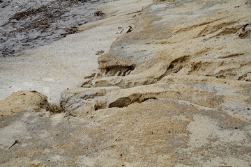 wave erosion on beach