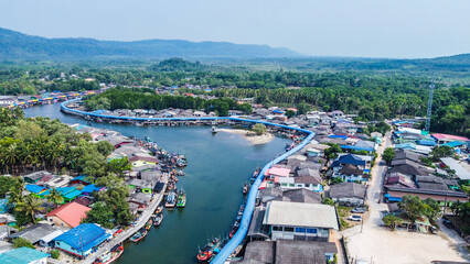 Fototapeta na wymiar Beautiful aerial view to tropical region thailand