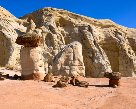Landscape photograph of the Toadstool Hoodoos in Grand Staircase-Escalante National Monument