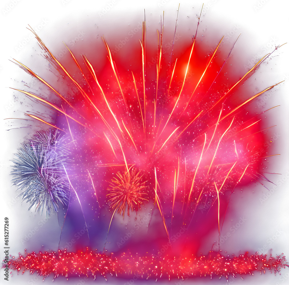 Canvas Prints isolated colorful fireworks explosion created with generative ai