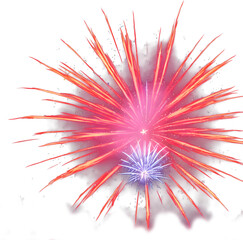 Obraz premium Isolated colorful fireworks explosion created with generative ai