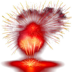Isolated colorful fireworks explosion created with generative ai - 615277242