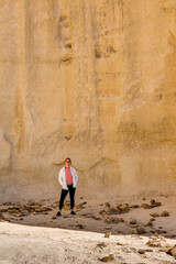 Woman at Toadstool Hoodoos in Grand Staircase-Escalante National Monument, Utah.