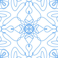 Blue Doodle Lines Background