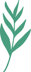 botanical line art vector illustration