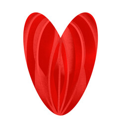 red heart isolated