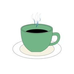 Coffee cup isolated on a white background. Vector illustration.