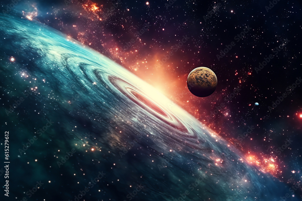 Canvas Prints planets galaxy outer space background