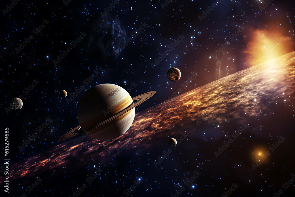 Canvas Prints planets galaxy outer space background