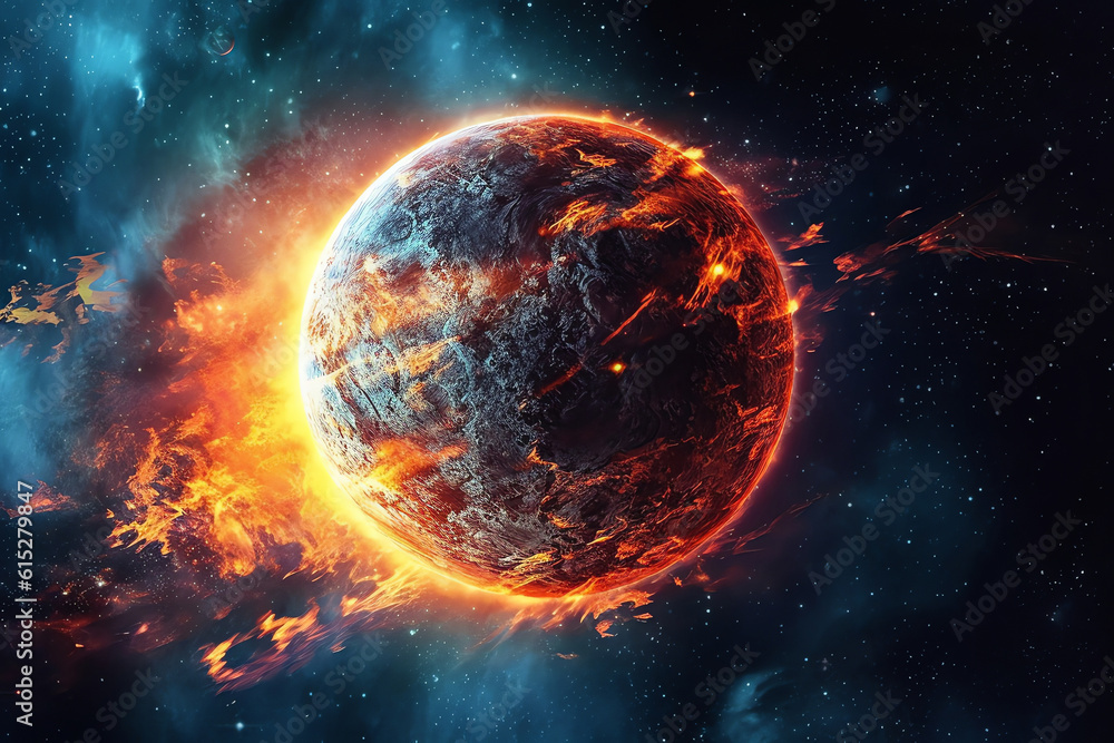 Canvas Prints planets galaxy outer space background