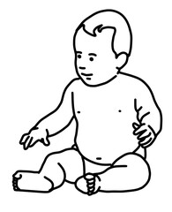 Happy Baby Day. Baby With Mother. Portrait Baby Illustration