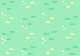 背景　おさかな　緑