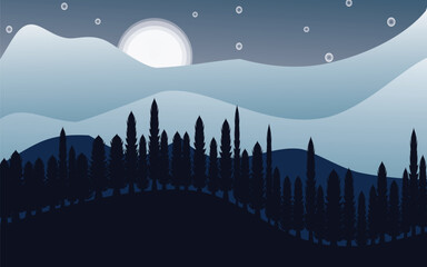 Vector ilustration of mountain landscape background design 