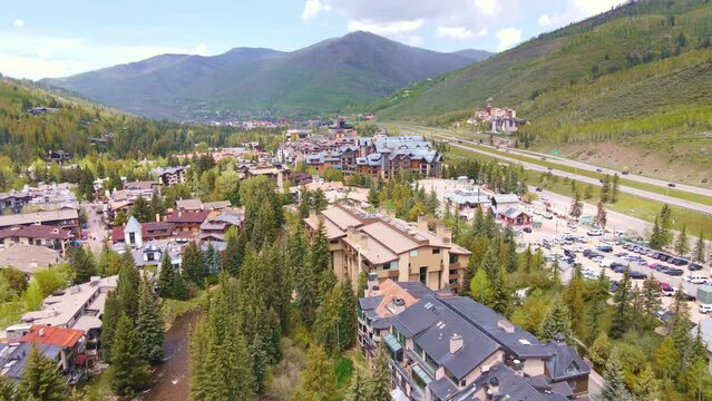 Mountain town in Vail Colorado 
