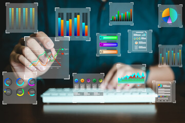 Technology digital access, Business graph analytic on visual screen Process analytical works on...