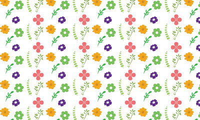 abstract beautiful flower of colorful floral seamless pattern modern design on isolated on white background vector illustration