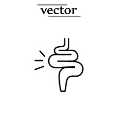Gut constipation icon design,Intestines icon, vector illustration on white background..eps