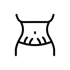 stretch marks line icon illustration vector graphic