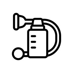 breast pump line icon illustration vector graphic