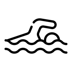 swimming Line Icon