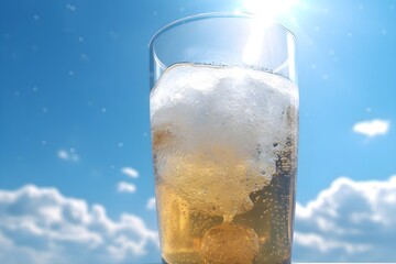 ビールと青空　with generative ai