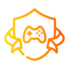 e sport Line Gradient Icon