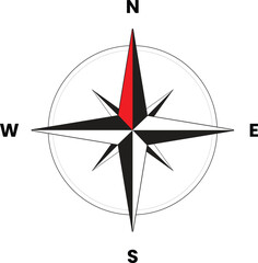 Compass icon. Compas icon vector isolated on white background. Modern compass logo design, Compass icon simple sign