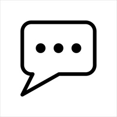 Speech Bubble Icon for Graphic Design Projects on white background. EPS 10