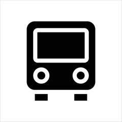 Bus Icon Vector Template Flat Design on white background. EPS 10