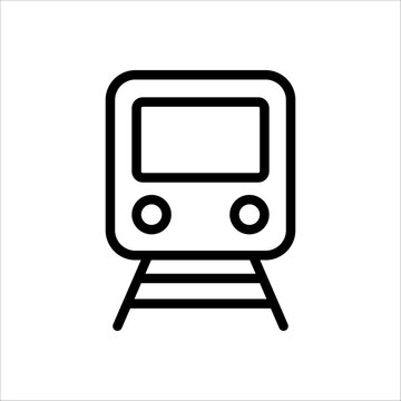 train icon, illustration front view design template on white background. EPS 10