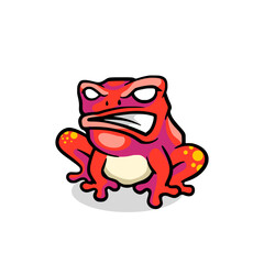 Frog angry mascot