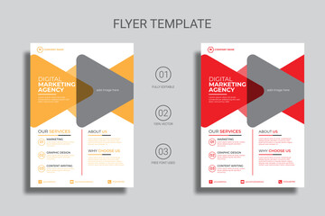 corporate flyer design template, modern business flyer design