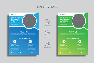 corporate flyer design template, modern business flyer design
