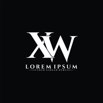 Letter XW luxury logo design vector