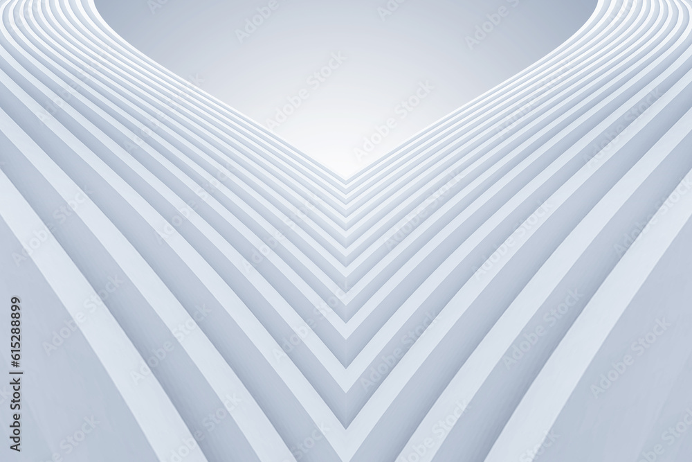 Poster abstract white geometric background 3d rendering