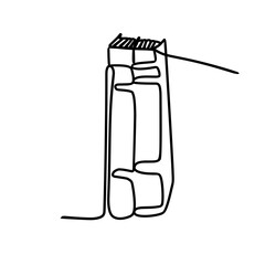 line art of book drawing