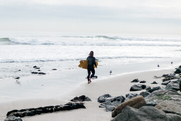 Surf Topanga California, Malibu, Surfer, Surfing, Ocean, Waves, Birds, Run, Excitement, Sunset 