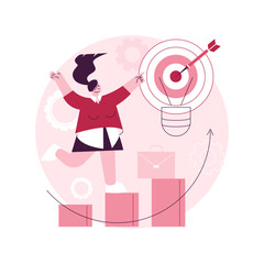 Business idea abstract concept vector illustration. Business plan, small business launcher, innovative development, creating new ideas, become a market leader, selling proposition abstract metaphor.