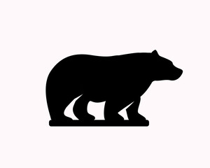 silhouette stand bear logo symbol design template illustration inspiration