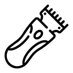 beard trimming Line Icon