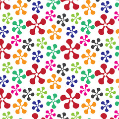 Floral colorful pattern design background template.