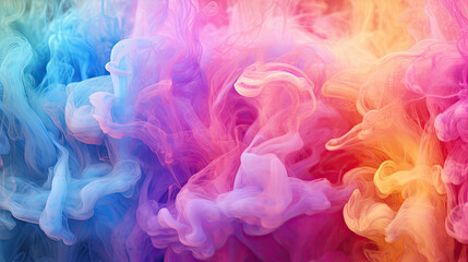 Fototapeta premium spectrum of colorful smoke in water created with Generative AI Technology