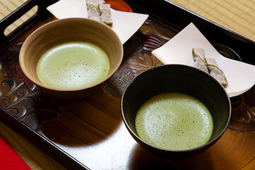 抹茶とお茶菓子