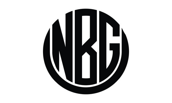 NBG shield with round shape logo design vector template | monogram logo | abstract logo | wordmark logo | lettermark logo | business logo | brand logo | flat logo.