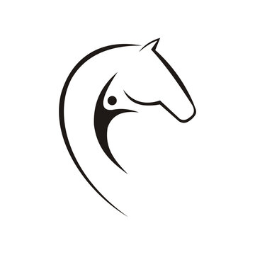 logo design vector modern abstract horse logo icon symbol