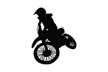 motocross logo vector design silhouette