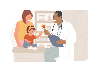 Developmental Screening isolated concept vector illustration. Child development assessment, developmental monitoring, screening practice, kids behavioral evaluation, primary vector concept.